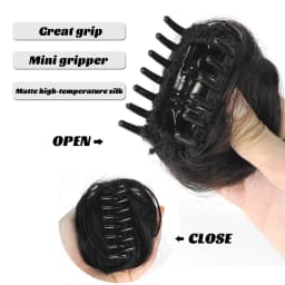 LM Women's Hair Buns Synthetic Curly Chignon Ombre Claw Hair Messy Buns Updo Claw Clip In Hairpiece For Women