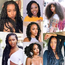 Springy Afro Twist Hair 1/3/8Packs Pre-Separated Marley Twist Braiding Hair Suitable for Damaged Kinky Afro Twist Synthetic Hair