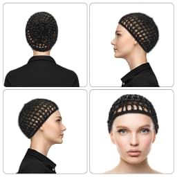 3pcs Comfort, Hand-Knit Crochet Hair Net Cap for Women- Breathable,Breathable Mesh Nightcap, Elastic Hair Net for Male And Femal