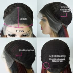 Black Wig WIth Layered Bangs Body Wave Lace Front Wig Short Bob Lace Frontal Wig 13x4 HD PrePlucked Synthetic Daily Wear Cosplay