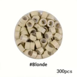 300/500/1000pcs Hair Extension Micro Rings Links Beads, 5mm SiliconeLined Beads For Loop Hair, Micro Ring Beads Hair Extensions