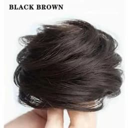 Synthetic Easy Wear Bun Ponytail Hair Accessories Scrunchies Wavy Stretchy Chignon Bun Hair With Elastic Rubber Band For Women
