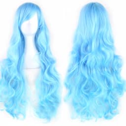 Soowee Curly Long Synthetic Hair Green Wig Hairpiece Pink Black Party Hair Cosplay Wigs for Women