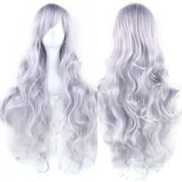 Soowee Curly Long Synthetic Hair Green Wig Hairpiece Pink Black Party Hair Cosplay Wigs for Women