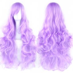 Soowee Curly Long Synthetic Hair Green Wig Hairpiece Pink Black Party Hair Cosplay Wigs for Women