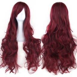 Soowee Curly Long Synthetic Hair Green Wig Hairpiece Pink Black Party Hair Cosplay Wigs for Women