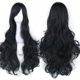 Soowee Curly Long Synthetic Hair Green Wig Hairpiece Pink Black Party Hair Cosplay Wigs for Women