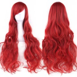 Soowee Curly Long Synthetic Hair Green Wig Hairpiece Pink Black Party Hair Cosplay Wigs for Women