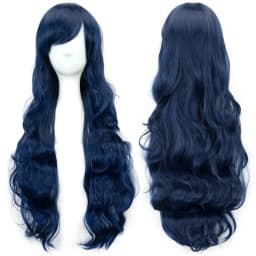 Soowee Curly Long Synthetic Hair Green Wig Hairpiece Pink Black Party Hair Cosplay Wigs for Women