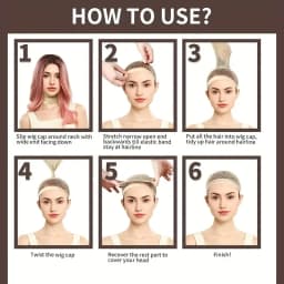 Wig Caps for Women, Hair Net for Wig, Mesh Wig Cap for Long Hair, Natural Nude, Black
