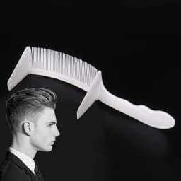 1 Piece of New Professional Barber Hair Cutting Curved Positioning Comb Heat-Resistant Flat Top Comb Special for Real Hair Wigs