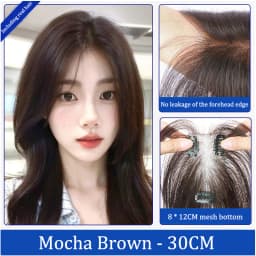 Wig Patches for Women with Fluffy Hair on the Top of the Head Natural and Seamless Hair Coverage White Hair Replacement Patches