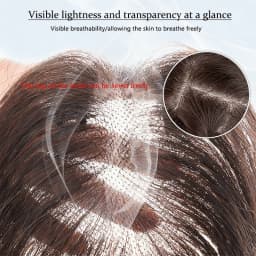 Wig Patches for Women with Fluffy Hair on the Top of the Head Natural and Seamless Hair Coverage White Hair Replacement Patches