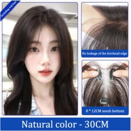 Wig Patches for Women with Fluffy Hair on the Top of the Head Natural and Seamless Hair Coverage White Hair Replacement Patches