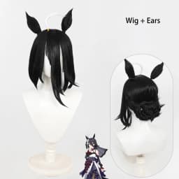 Manhattan Cafe Umamusume Pretty Derby Cosplay Long Black Straight Heat Resistant Synthetic Wig Yugen Rose Yanagi Midori Sayo Wig
