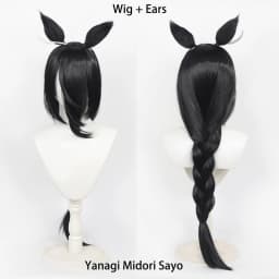 Manhattan Cafe Umamusume Pretty Derby Cosplay Long Black Straight Heat Resistant Synthetic Wig Yugen Rose Yanagi Midori Sayo Wig