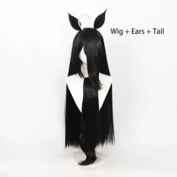 Manhattan Cafe Umamusume Pretty Derby Cosplay Long Black Straight Heat Resistant Synthetic Wig Yugen Rose Yanagi Midori Sayo Wig