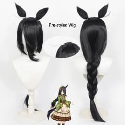 Manhattan Cafe Umamusume Pretty Derby Cosplay Long Black Straight Heat Resistant Synthetic Wig Yugen Rose Yanagi Midori Sayo Wig