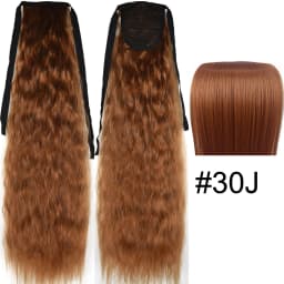 TOPREETY Synthetic Fiber Heat Resistant Kinky Ribbon Ponytail Extensions 3007
