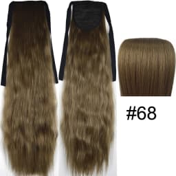 TOPREETY Synthetic Fiber Heat Resistant Kinky Ribbon Ponytail Extensions 3007