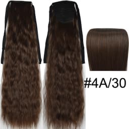 TOPREETY Synthetic Fiber Heat Resistant Kinky Ribbon Ponytail Extensions 3007
