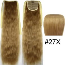 TOPREETY Synthetic Fiber Heat Resistant Kinky Ribbon Ponytail Extensions 3007
