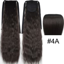 TOPREETY Synthetic Fiber Heat Resistant Kinky Ribbon Ponytail Extensions 3007