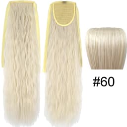 TOPREETY Synthetic Fiber Heat Resistant Kinky Ribbon Ponytail Extensions 3007
