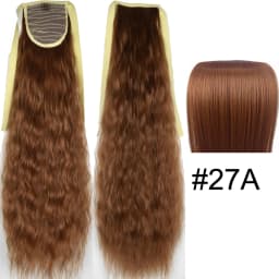 TOPREETY Synthetic Fiber Heat Resistant Kinky Ribbon Ponytail Extensions 3007