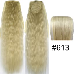 TOPREETY Synthetic Fiber Heat Resistant Kinky Ribbon Ponytail Extensions 3007
