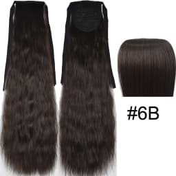 TOPREETY Synthetic Fiber Heat Resistant Kinky Ribbon Ponytail Extensions 3007