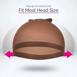 4/20pcs Red brown Wig Cap Elastic Breathable Invisible Wig Caps Perfect For Professional Use,2pcs/Pack