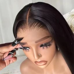 40 30 Inch Bone Straight 13x6 HD Lace Frontal Human Hair Wig Straight 13x4 Transparent Lace Front Wig Pre Plucked Glueless