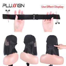 5Pcs Plussign Adjustable Elastic Band For Wigs Sewing Black Wig Band 2.5Cm, 3Cm, 3.5Cm Width Wig Accessories Wig Fixed Material