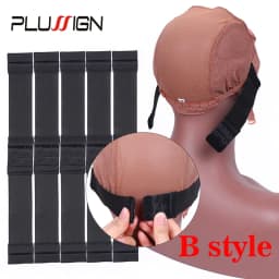 5Pcs Plussign Adjustable Elastic Band For Wigs Sewing Black Wig Band 2.5Cm, 3Cm, 3.5Cm Width Wig Accessories Wig Fixed Material