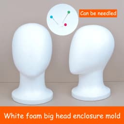 Foam Mannequin Head Stable Lightweight Wig Display Stand for Jewelry Headwear Hat Display Stand Manikin Head Foam Head Model
