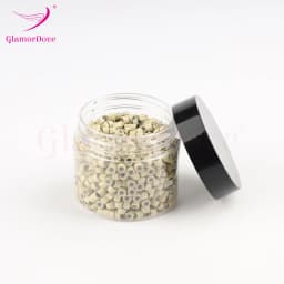 GlamorDove 1000Pcs 4mm Micro Rings For Hair Extensions Microlinks For Hair Silicone Lined Hair Extension Bead Tools Accessories
