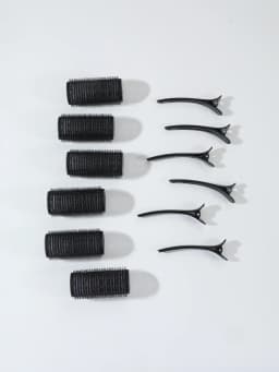 12pcs/Set Air Bar Curling Iron Tube Self-Adhesive Magic Roll and Bangs Hair Clip Curling Styling Tool Special for Real Hair Wig