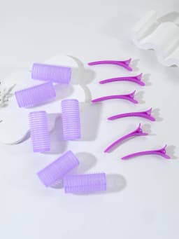 12pcs/Set Air Bar Curling Iron Tube Self-Adhesive Magic Roll and Bangs Hair Clip Curling Styling Tool Special for Real Hair Wig