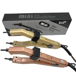 EU Plug Loof Golden Heat Hair Connector Temperature Controllable Heat Iron Hair Extension Tools Kit