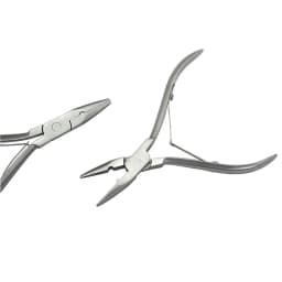 1 PC 5 inch Silver Stainless Steel Clamp Hair Extension Plier with Hole Keratin Hair Extensions Ring Removal Tools