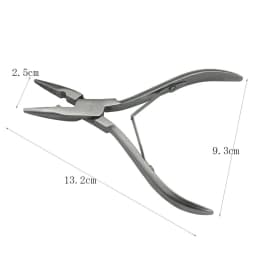 1 PC 5 inch Silver Stainless Steel Clamp Hair Extension Plier with Hole Keratin Hair Extensions Ring Removal Tools
