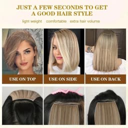 2pcs Synthetic Clip In Hairpiece Hairpin One Piece Seamless Artificial Hair Pad Natural Hair Extensions Fake for Women