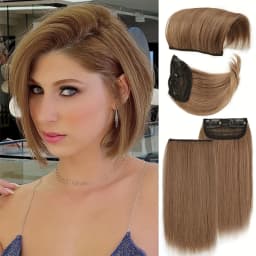 2pcs Synthetic Clip In Hairpiece Hairpin One Piece Seamless Artificial Hair Pad Natural Hair Extensions Fake for Women