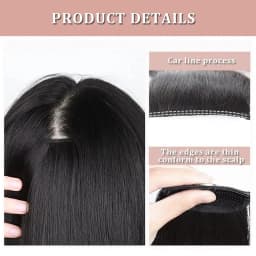 2pcs Synthetic Clip In Hairpiece Hairpin One Piece Seamless Artificial Hair Pad Natural Hair Extensions Fake for Women