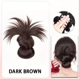 Low Synthetic Bun Ponytail Hair Natural Fluffy Claw Clip Chignon Hair For Women Lazy Bun Wig Bag Hair Accessories For Daily Use