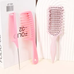 3pcs Hair Comb Set, Curly Hair Styling Brush, Pointed Tail Comb, Wide Tooth Comb, Special for Real Hair Wigs