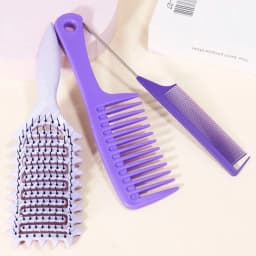3pcs Hair Comb Set, Curly Hair Styling Brush, Pointed Tail Comb, Wide Tooth Comb, Special for Real Hair Wigs