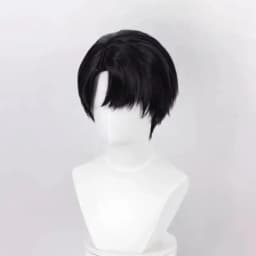 Anime Alien Stage Ivan Cosplay Black Sorrow Cosplay Black Wig Short Black synthetic Cos Wigs Heat Resistant Hair Wigs Halloween
