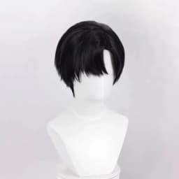 Anime Alien Stage Ivan Cosplay Black Sorrow Cosplay Black Wig Short Black synthetic Cos Wigs Heat Resistant Hair Wigs Halloween